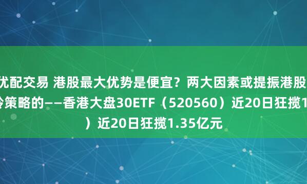 优配交易 港股最大优势是便宜？两大因素或提振港股！自带哑铃策略的——香港大盘30ETF（520560）近20日狂揽1.35亿元