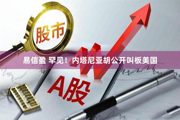 易信盈 罕见！内塔尼亚胡公开叫板美国